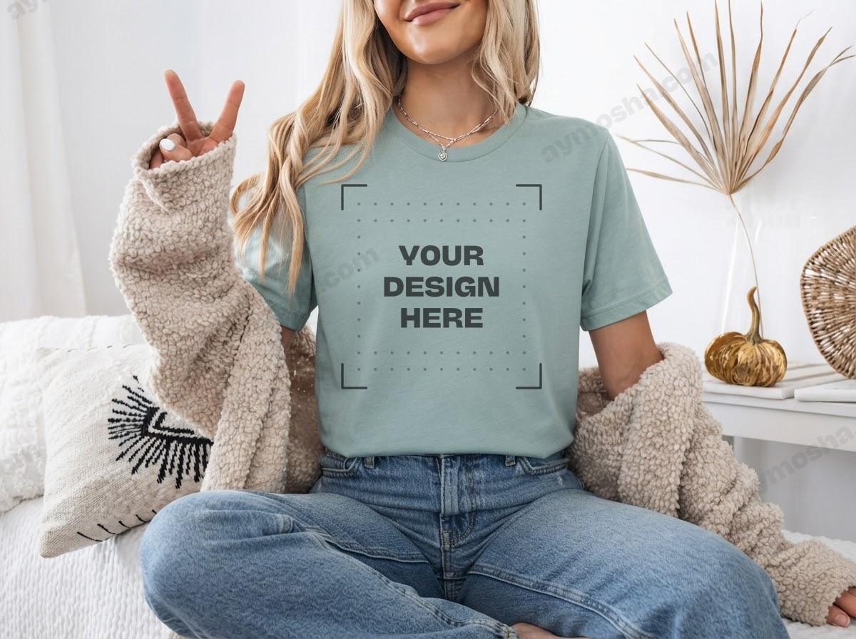 Bella + Canvas 3001 — Heather Prism Dusty Blue