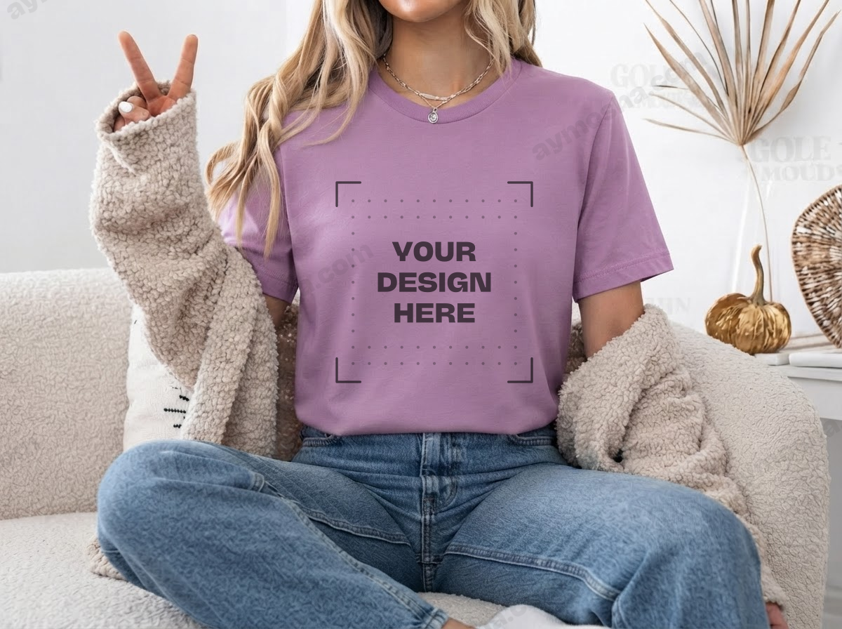 Bella + Canvas 3001 — Heather Team Purple