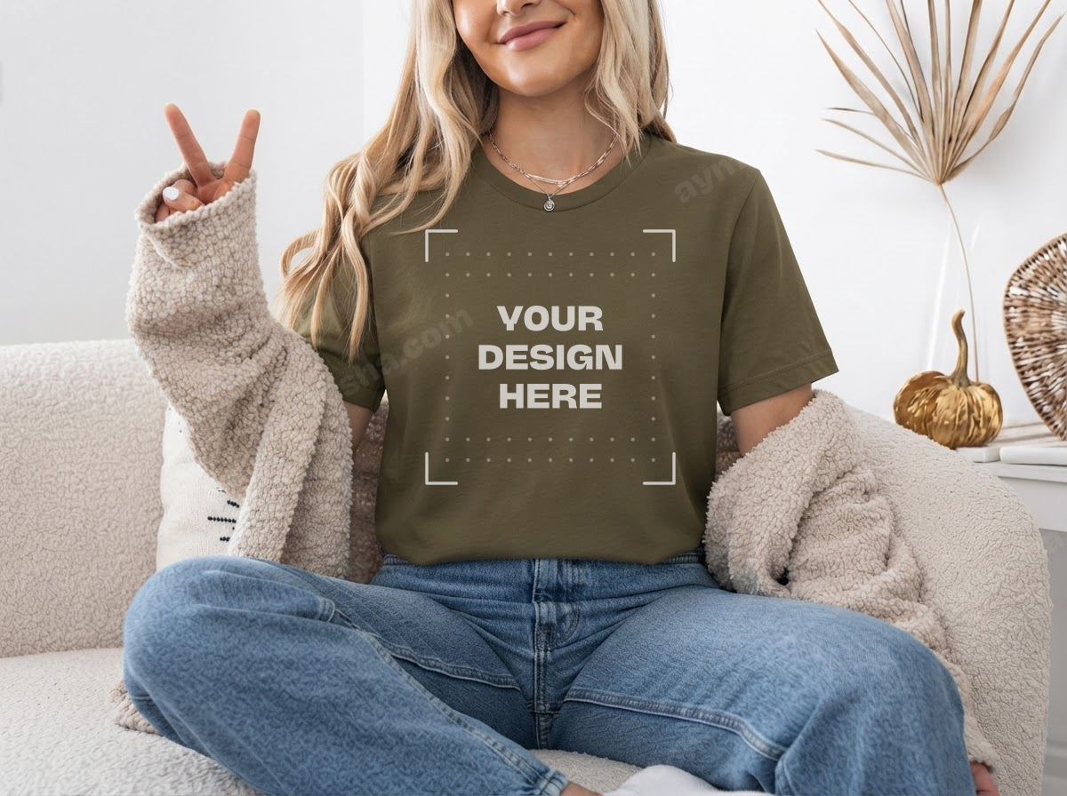 Bella + Canvas 3001 — Heather Olive