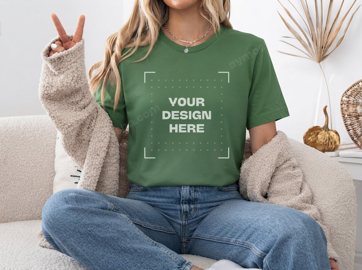 Bella + Canvas 3001 — Heather Grass Green