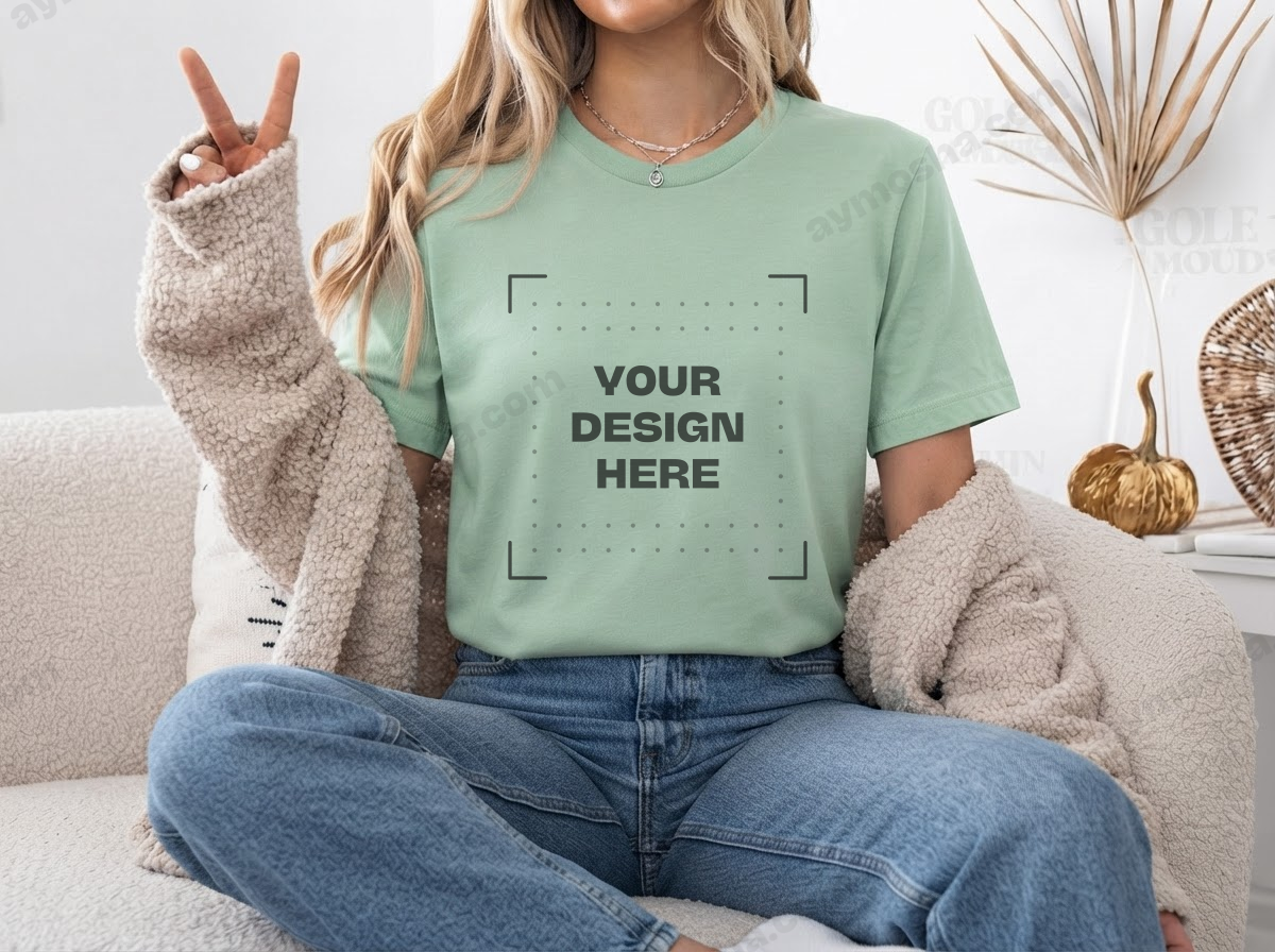 Bella + Canvas 3001 — Heather Prism Mint