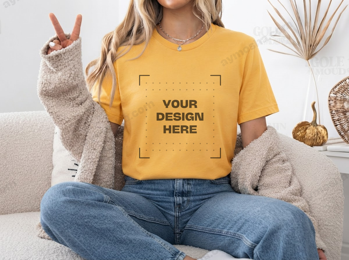 Bella + Canvas 3001 — Heather Yellow Gold
