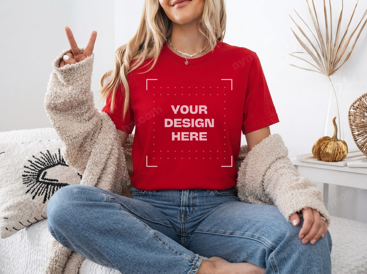 Bella + Canvas 3001 — Red