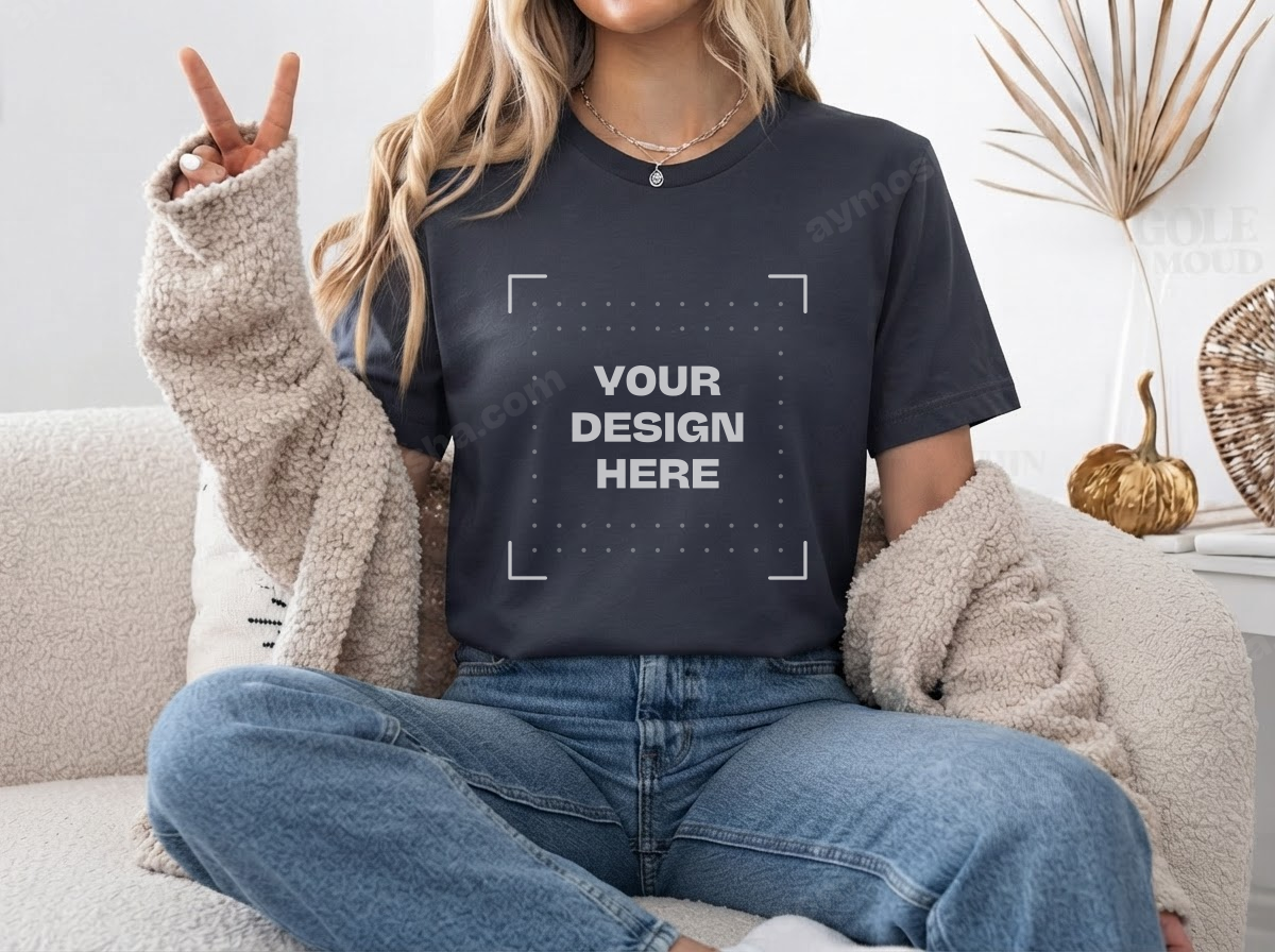 Bella + Canvas 3001 — Heather Navy