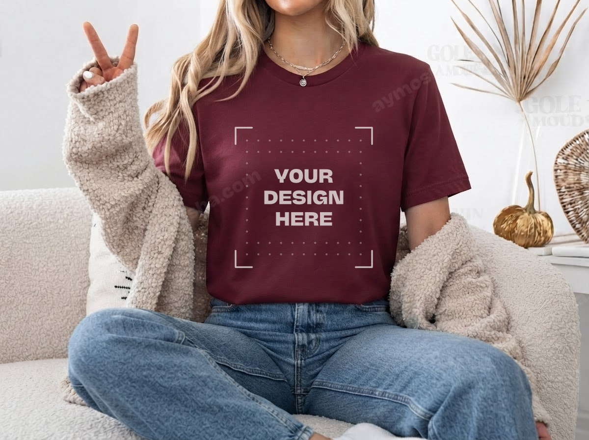 Bella + Canvas 3001 — Maroon